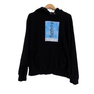 DIM MAK Collection black graphic hoodie mens size Small